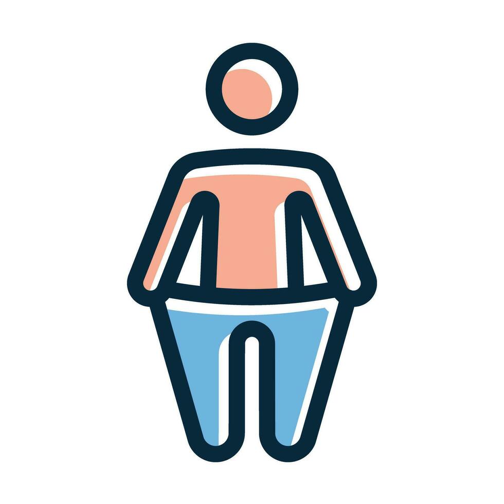Weight Loss Vector Thick Line Filled Dark Colors