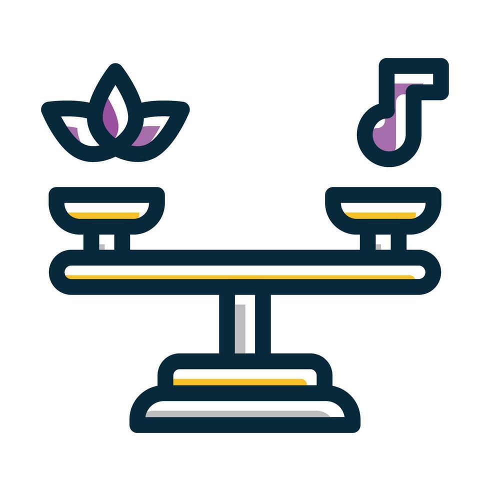 Balance Vector Thick Line Filled Dark Colors