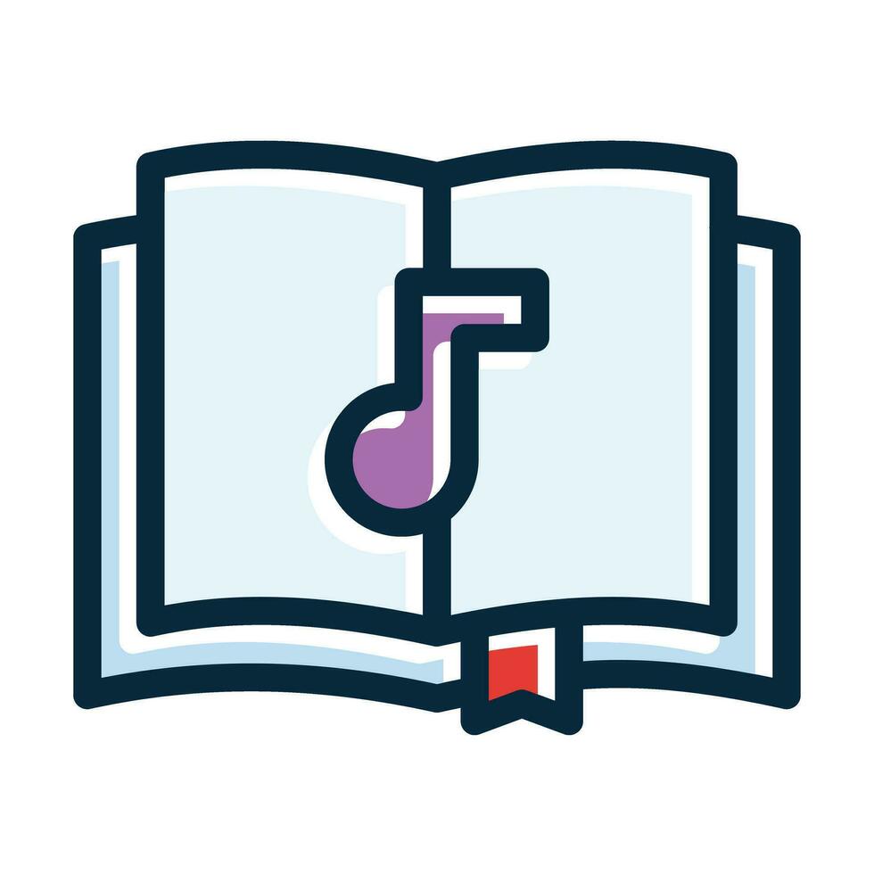 Open Book Vector Thick Line Filled Dark Colors