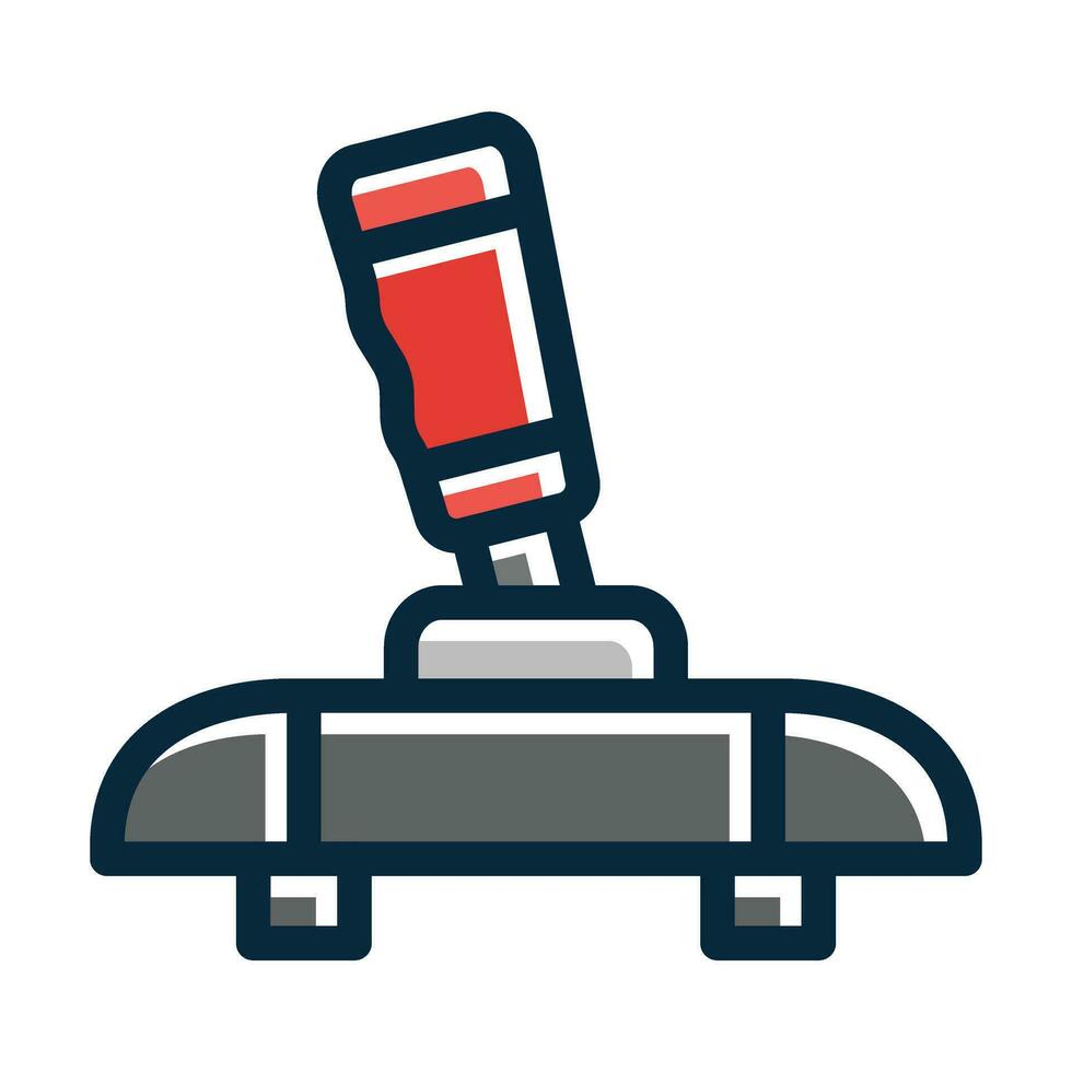 Joystick Vector Thick Line Filled Dark Colors