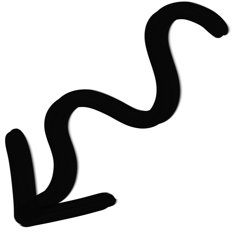 zwart pijl icoon voor website ontwerp, logo, app, werk. de zwart pijl aangegeven de richting symbool. gebogen pijl teken. 3d stijl. png