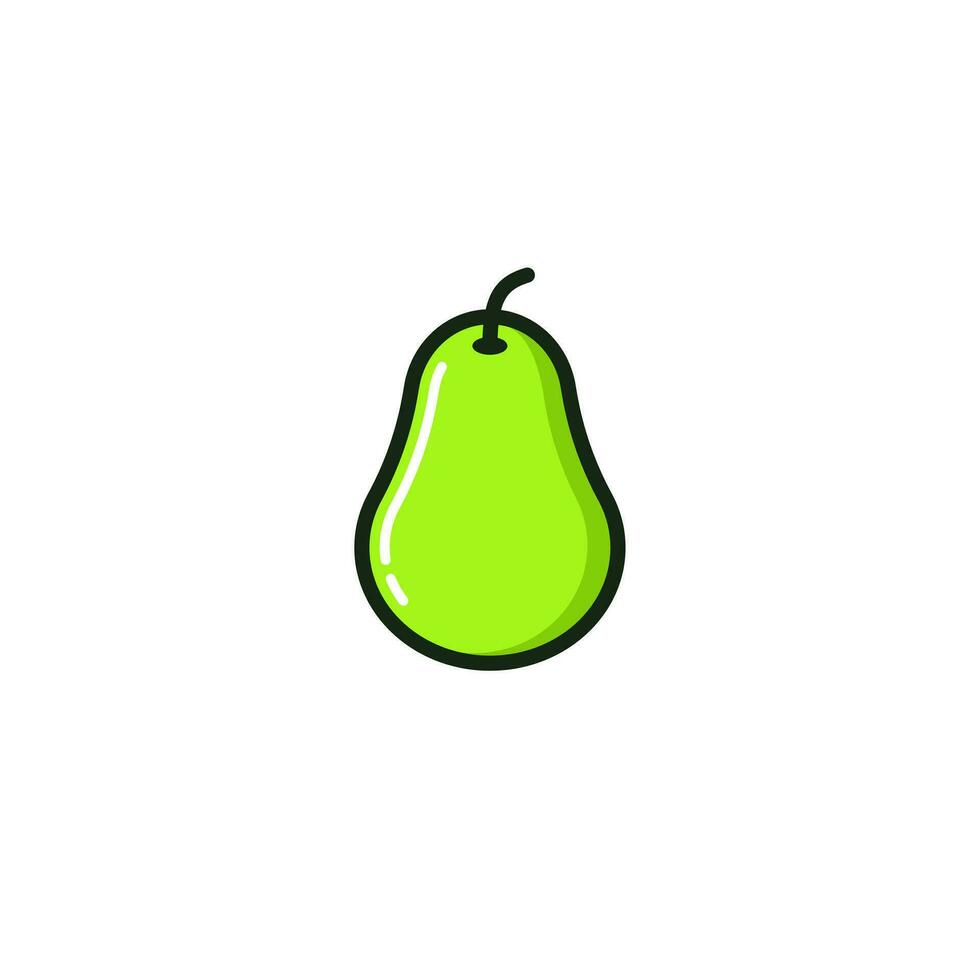Pear icon with Simple colorfull style Vector Illustration