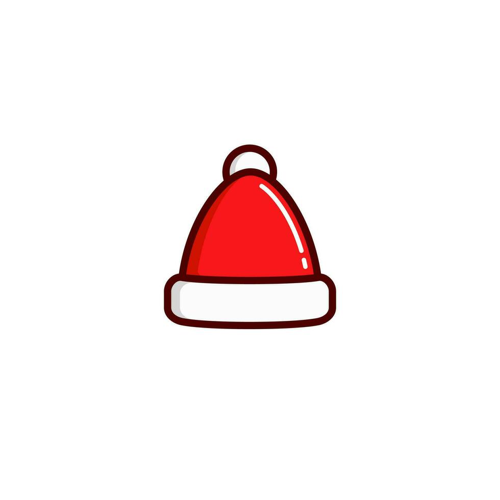 Winter hat icon with Simple colorfull style Vector Illustration