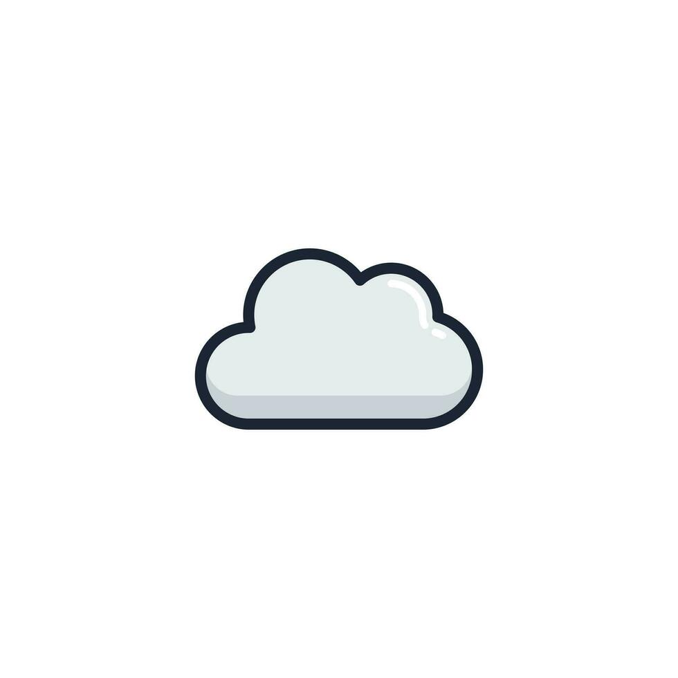 Cloud  icon with Simple colorfull style Vector Illustration