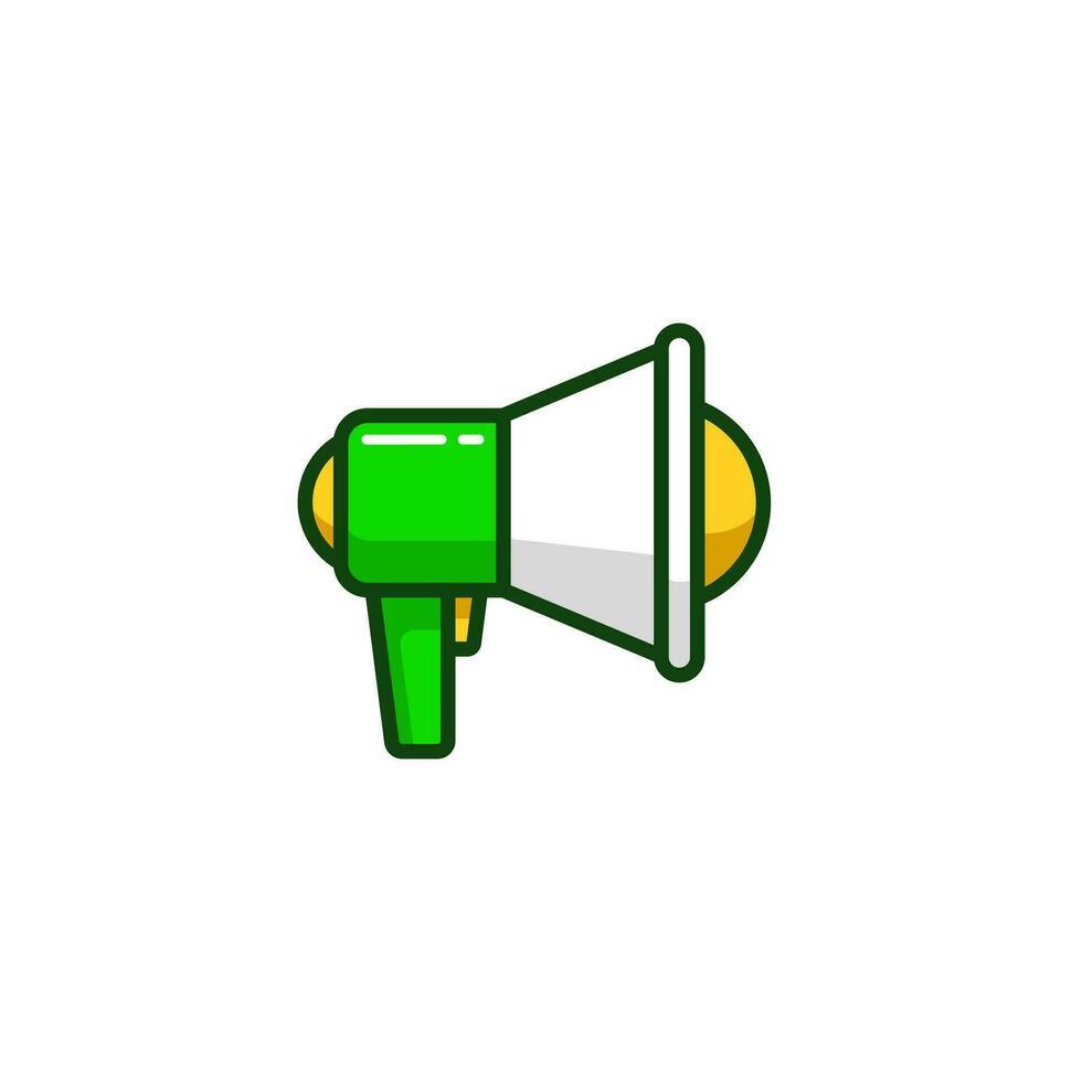 Megaphone icon with Simple colorfull style Vector Illustration