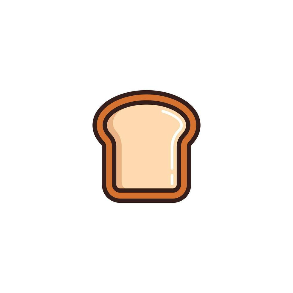 Bread icon with Simple colorfull style Vector Illustration