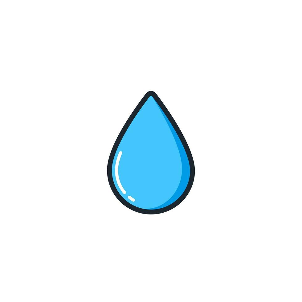 Drop Water icon with Simple colorfull style Vector Illustration