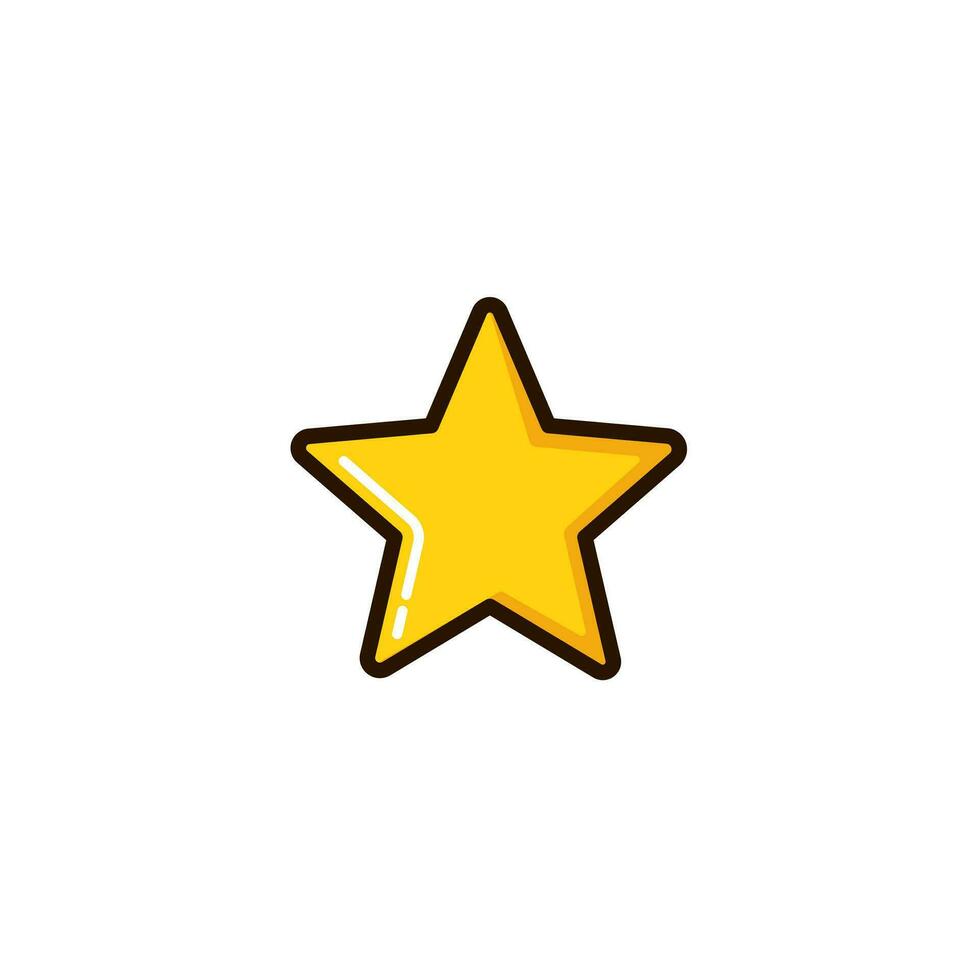 Star icon with Simple colorfull style Vector Illustration
