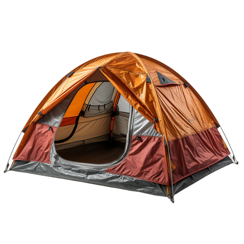AI generated touristic tent on transparent background PNG image
