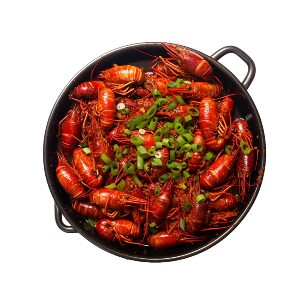 AI generated Boiled Crawfish on transparent background PNG image