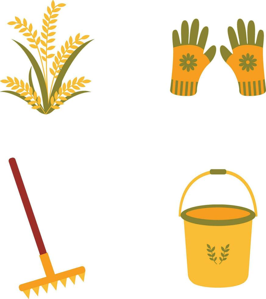 Autumnal Equinox Icon Collection. Isolated Vector. vector