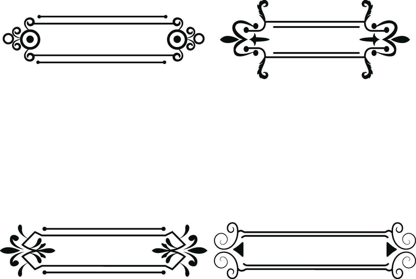 conjunto de grabado marco antiguo. plano clásico diseño. aislado vector. vector