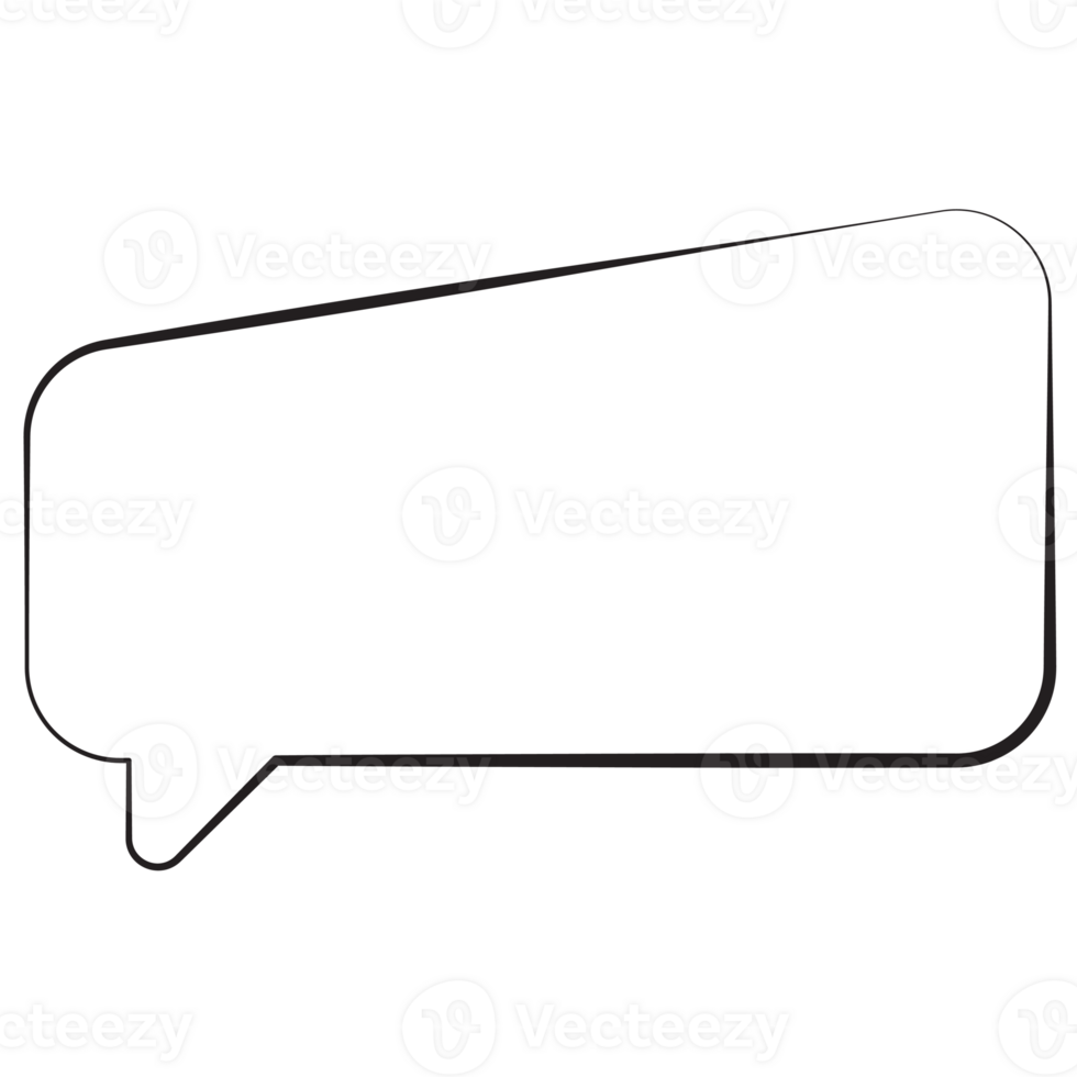 Chat Bubble Hand-Drawn Style. Isolated Speech Bubble, Text Bubble, Text Box Comic Style png