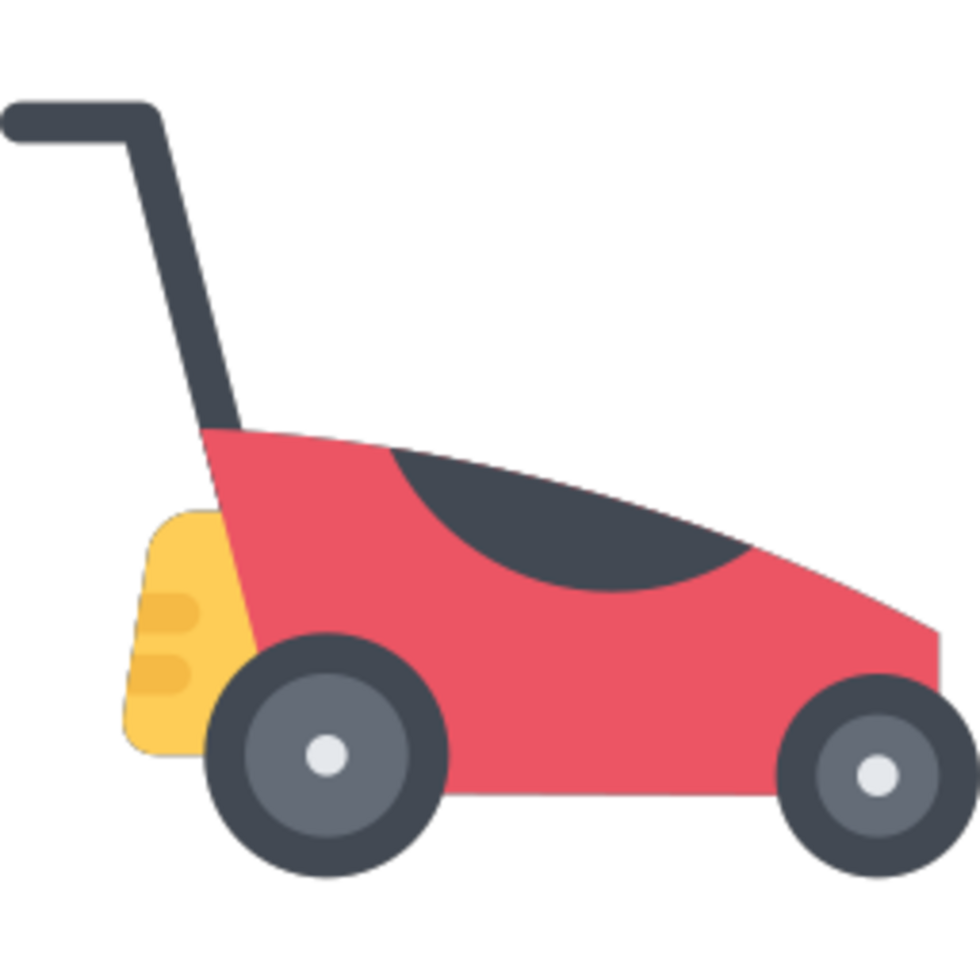 Lawn mower illustration design png