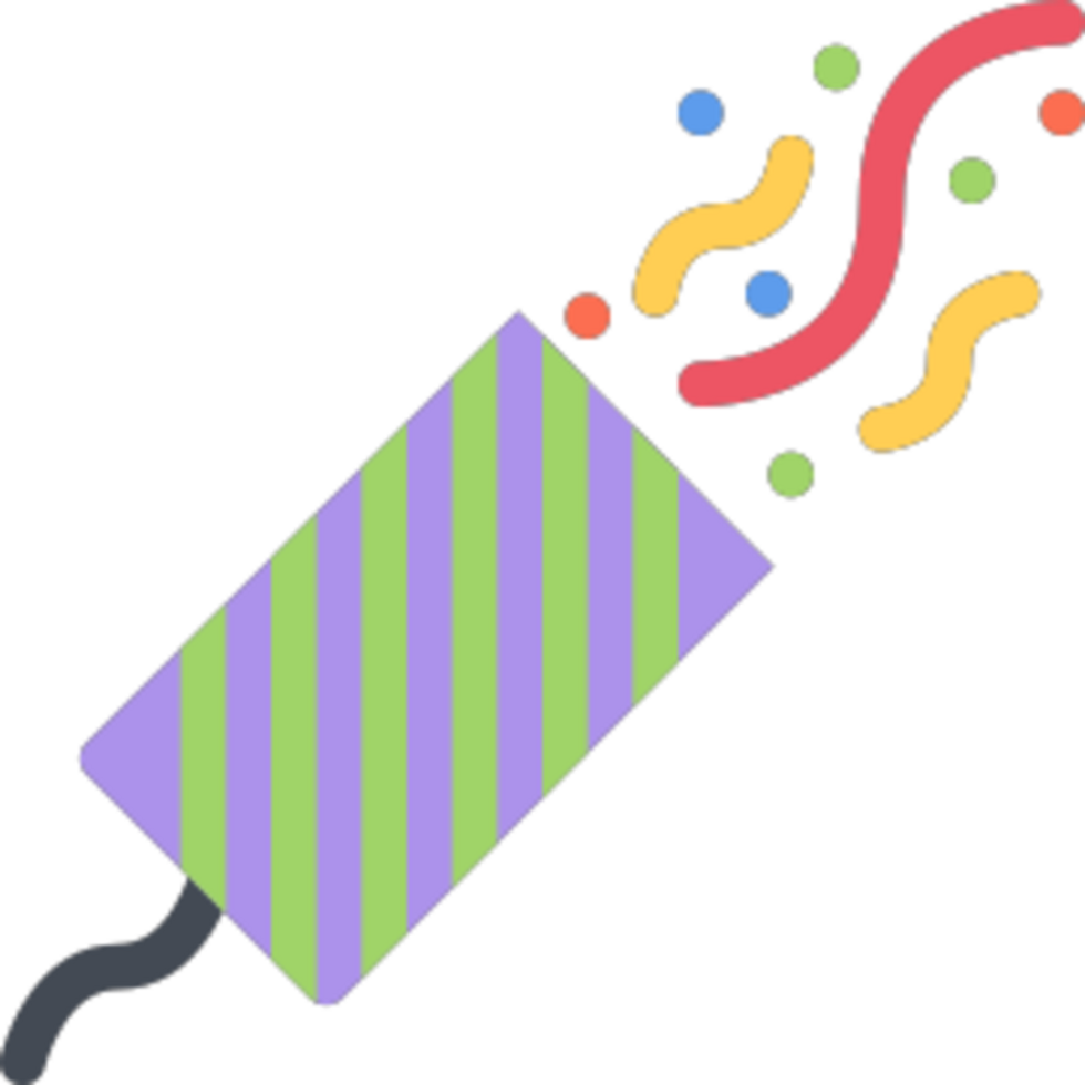 Confetti popper illustration design png