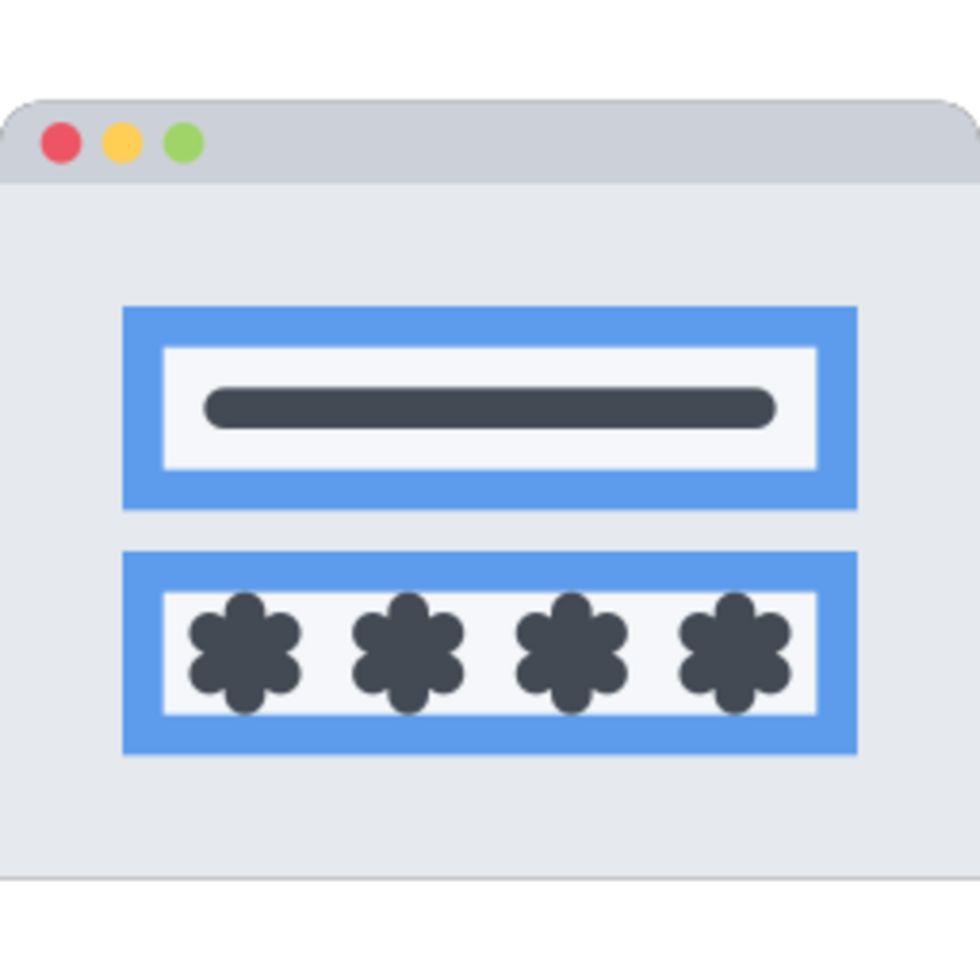 Password protected illustration design png