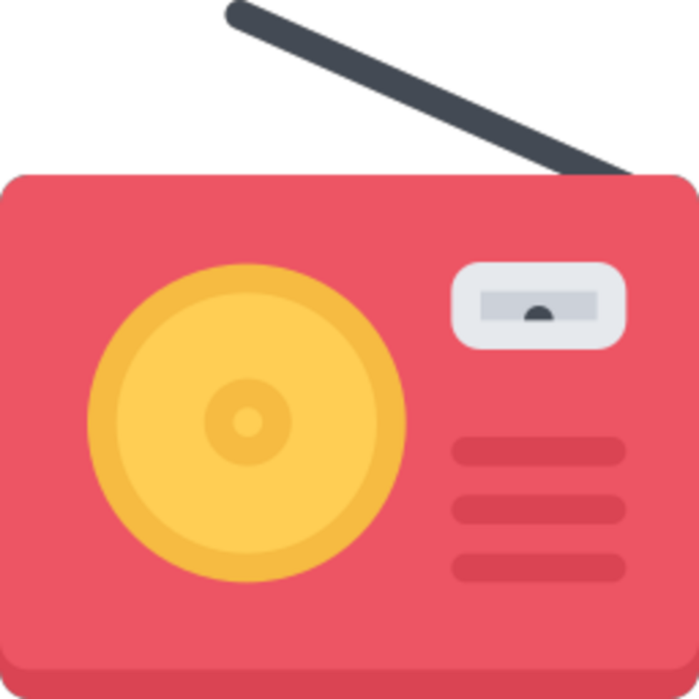 Radio illustration design png