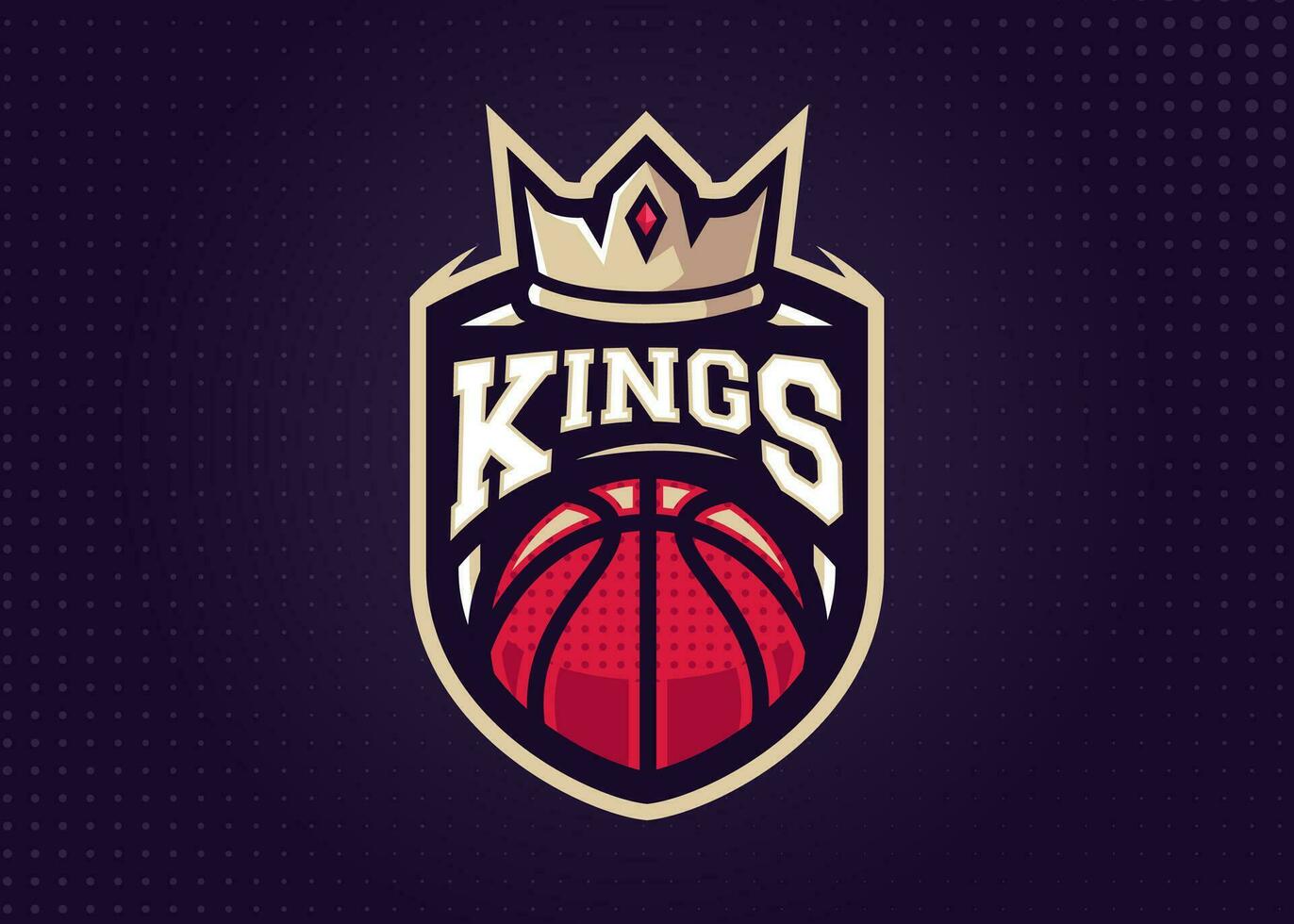 Kings Basketball Sports Logo Template for Sports Team and Tournament vector