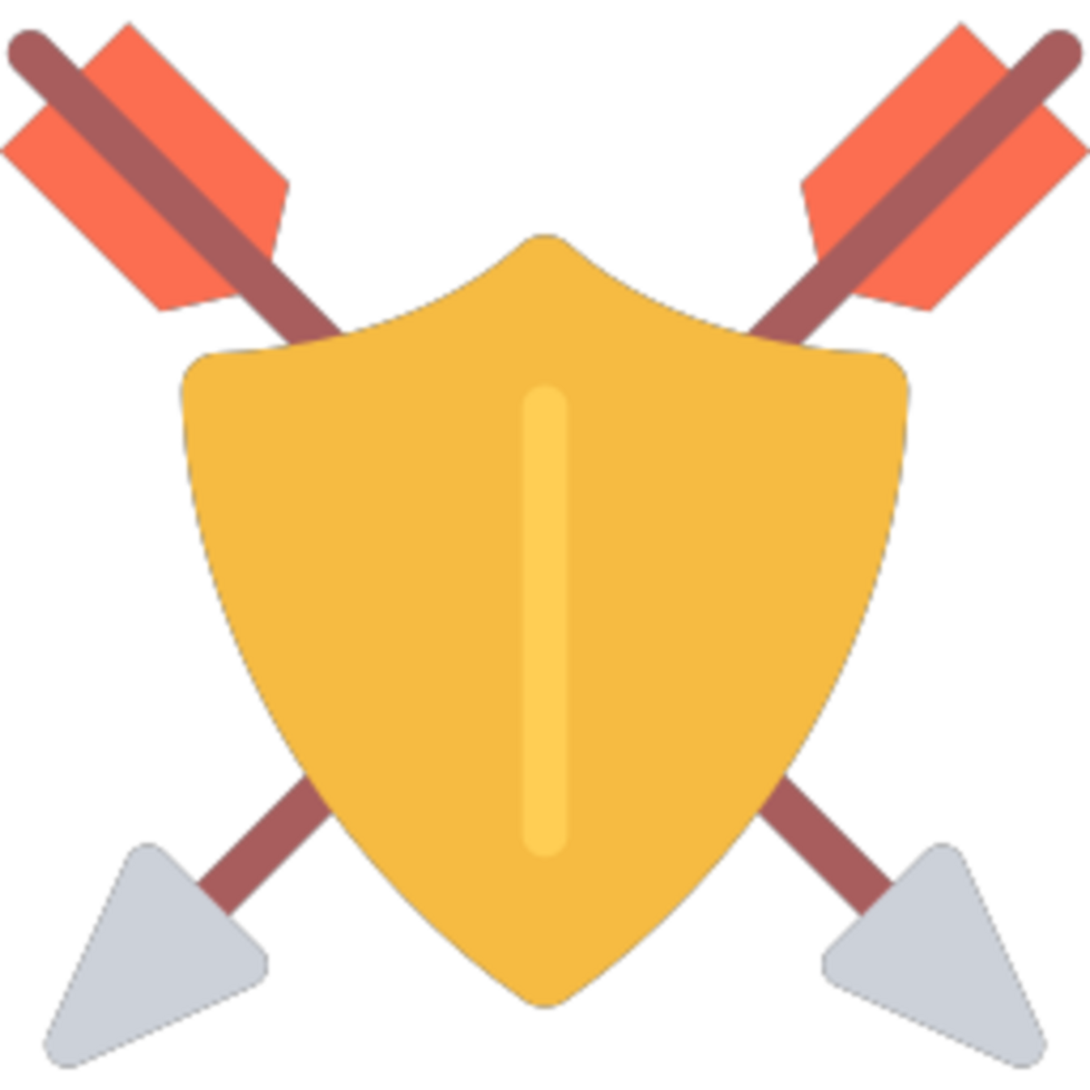 Shield arrow illustration design png