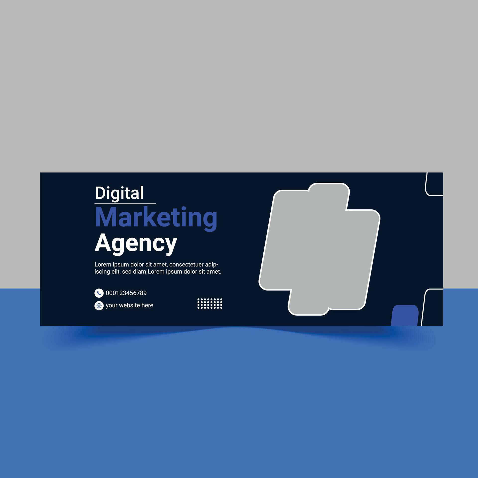 digital marketing agency social media cover template 34794170 Vector ...