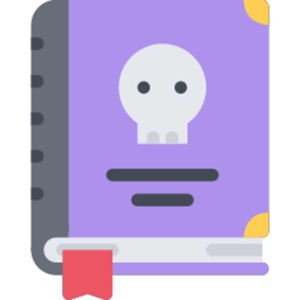 Necromancy book illustration design png