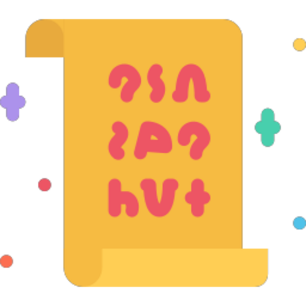 Magic scroll illustration design png