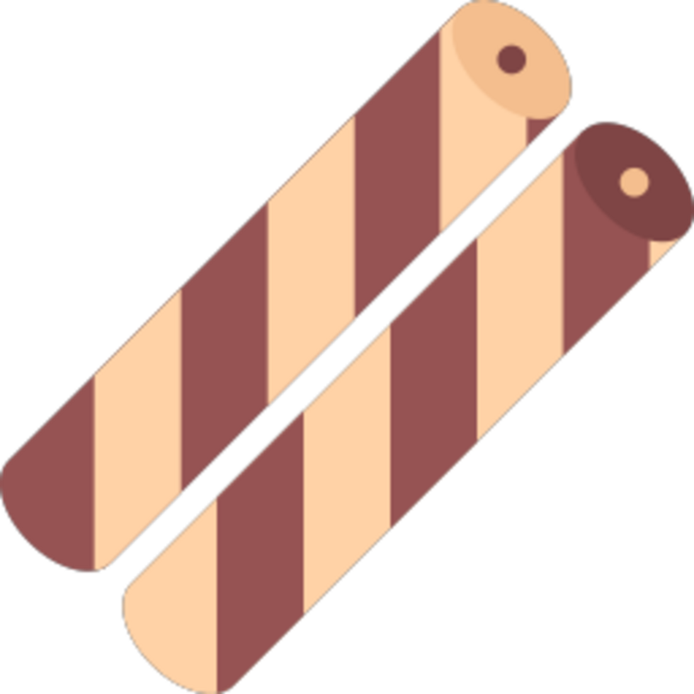 Wafer rolls illustration design png