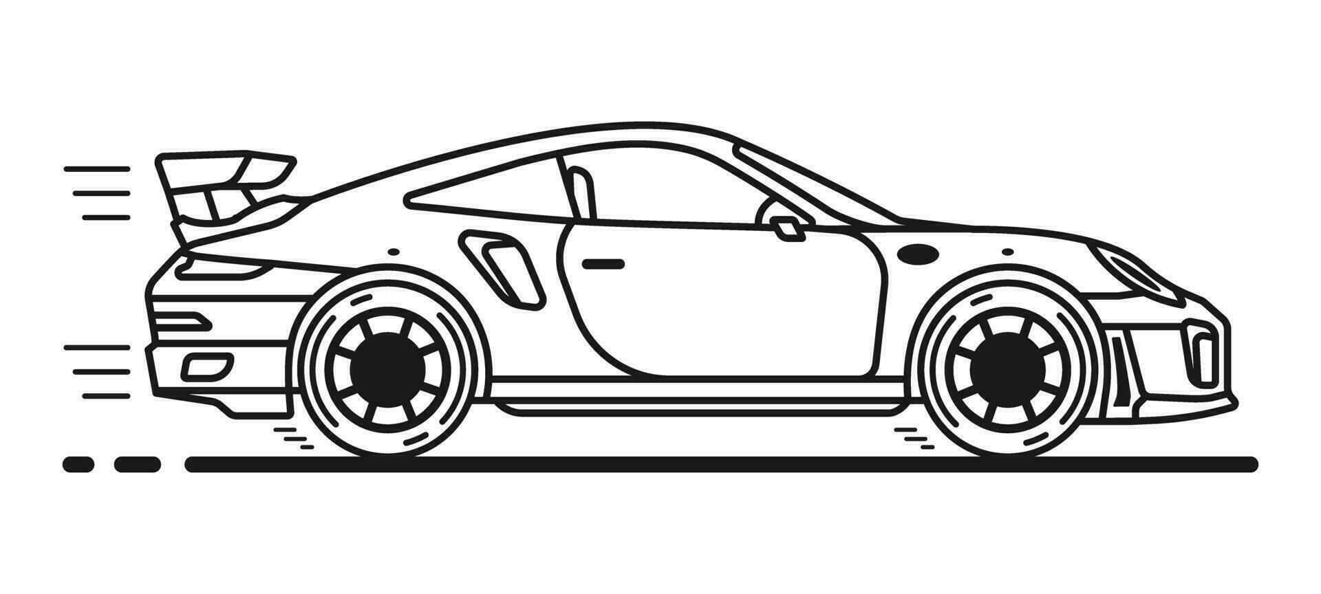Sports Racing Car Clipart Vector EPS