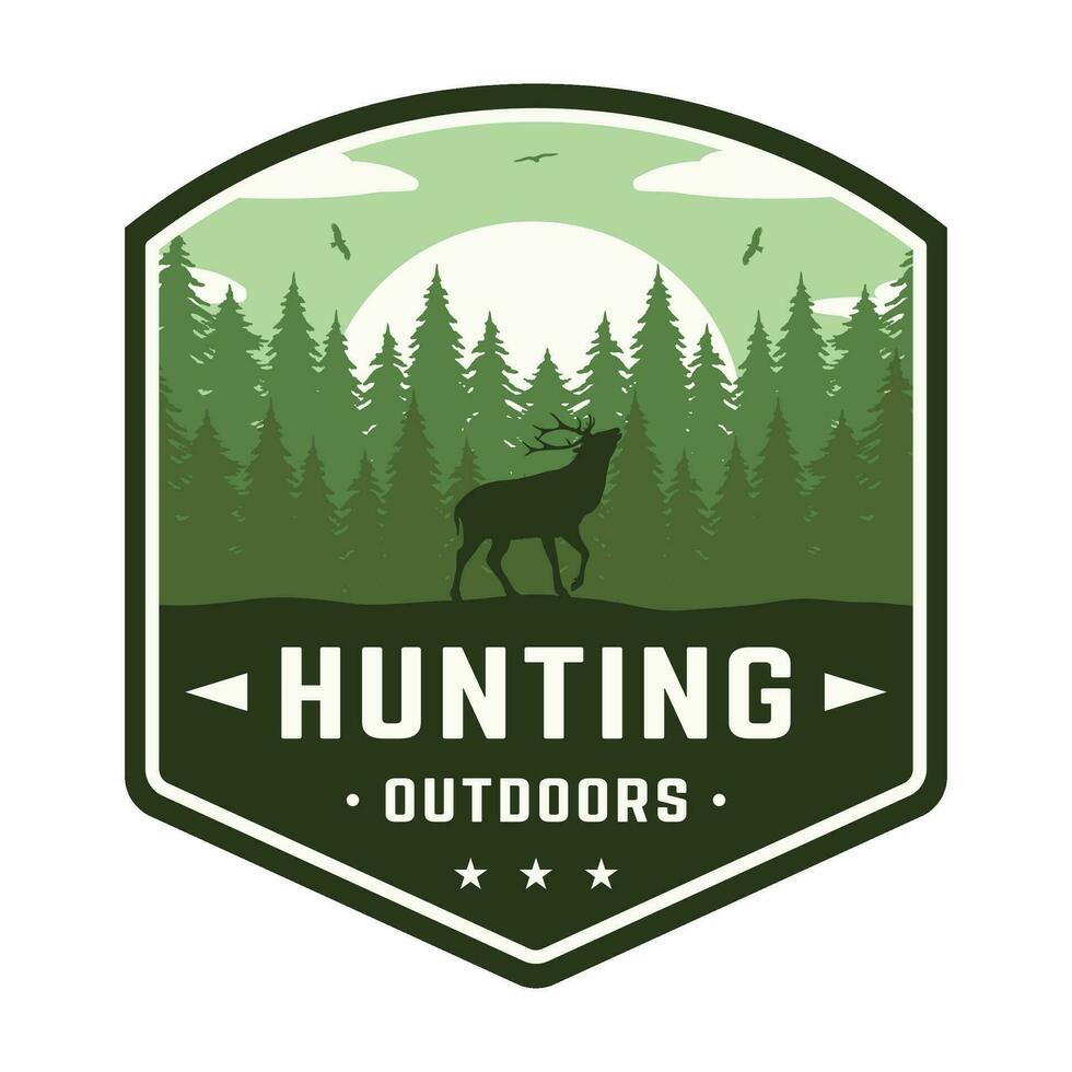 Deer Hunting Outdoors Vector Logo