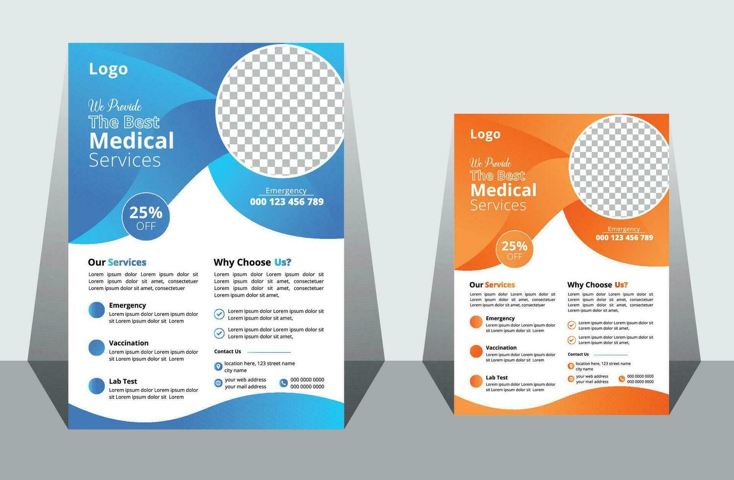 Medical Flyer design, Vector Eps Format