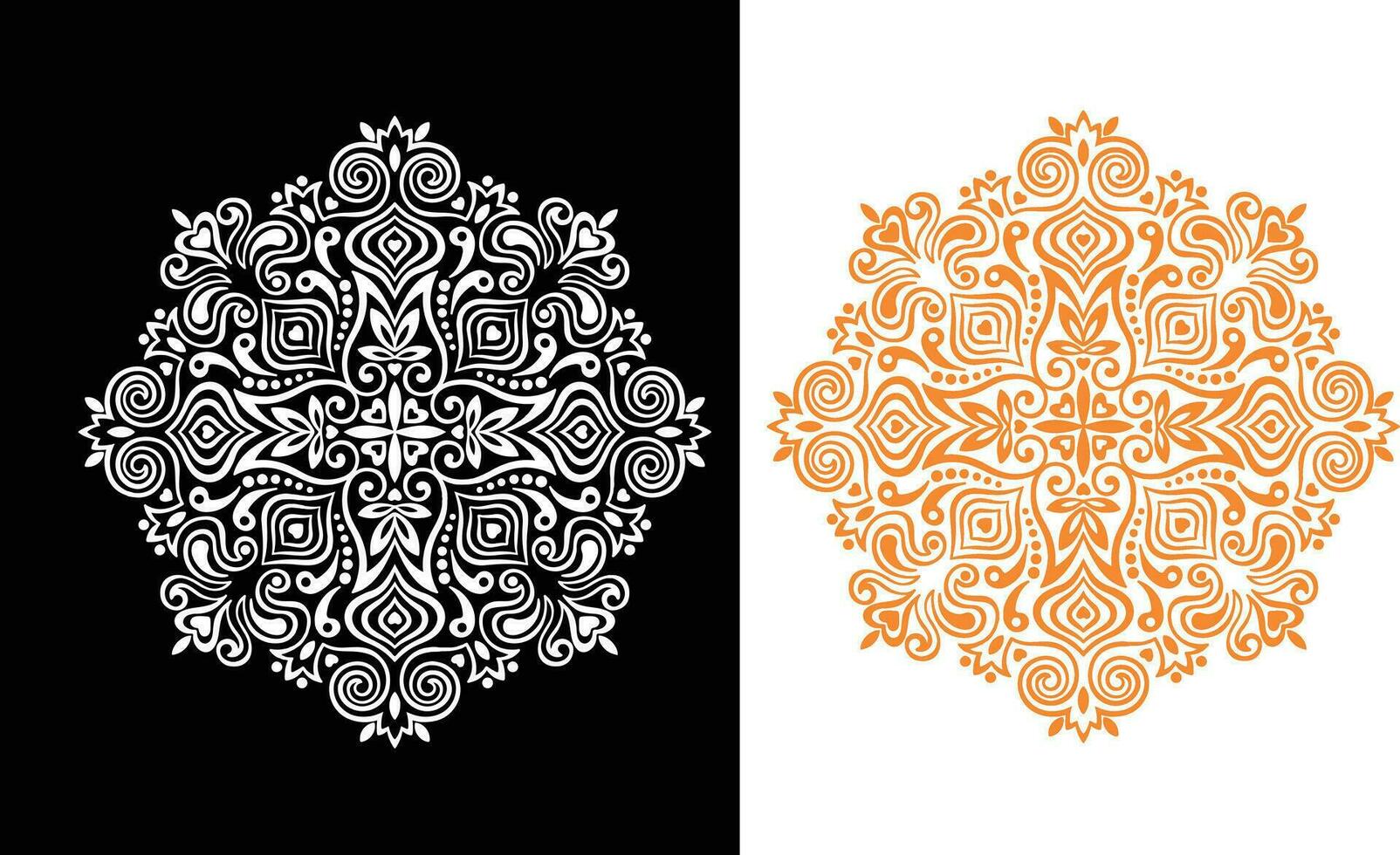 Golden Abstract mandala design-decorative-vector-illustration vector