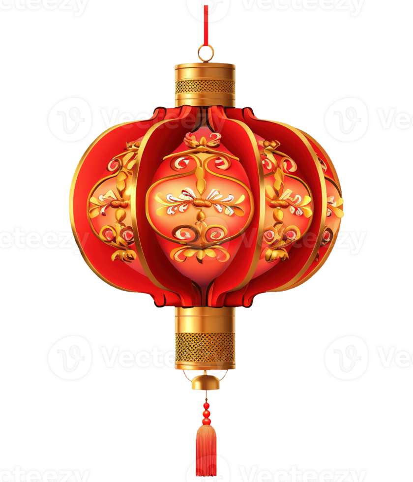 AI generated illustration of chinese lantern ai generative png