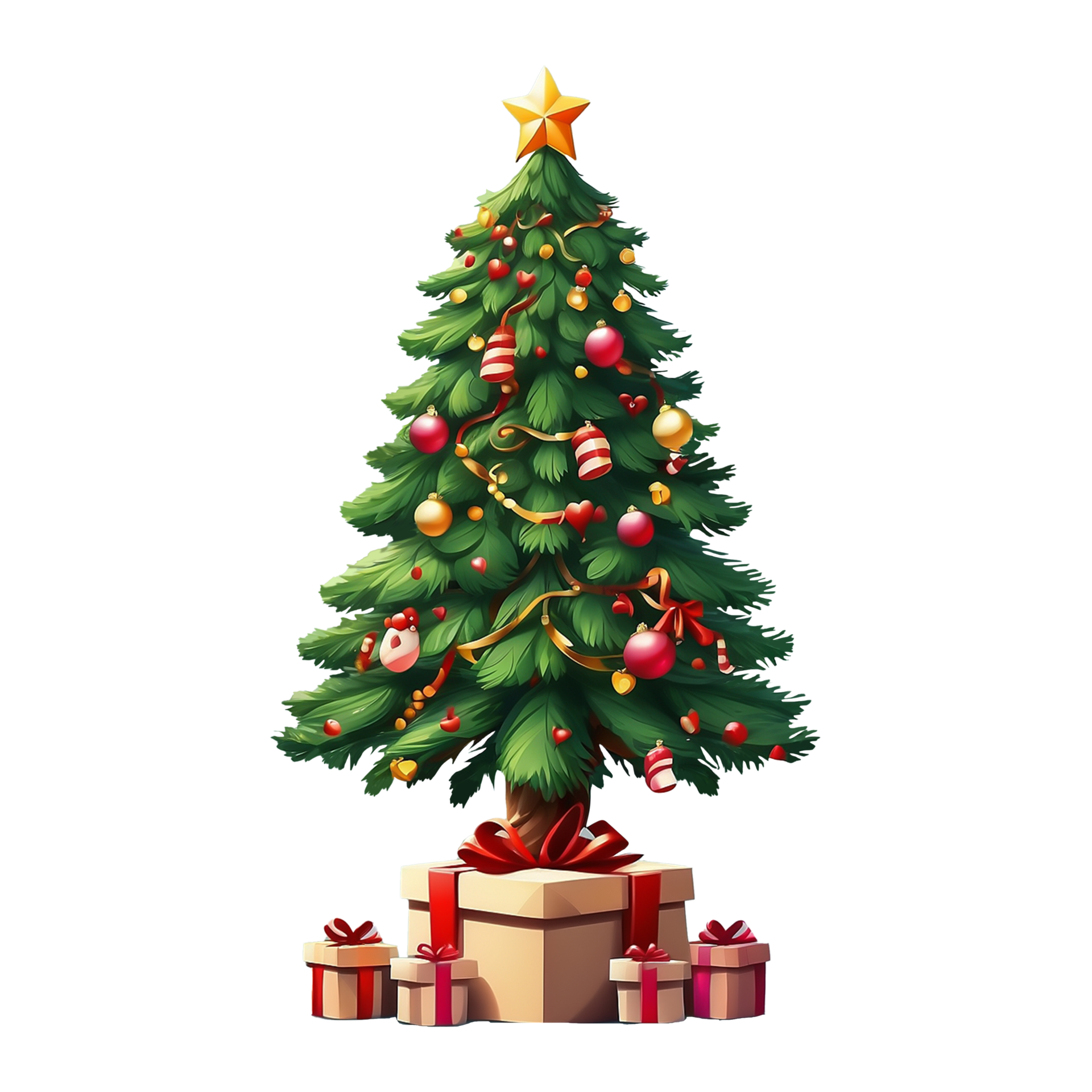 AI generated Merry Christmas Snow Tree 34794761 PNG