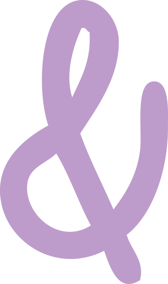 Hand drawn ampersand png