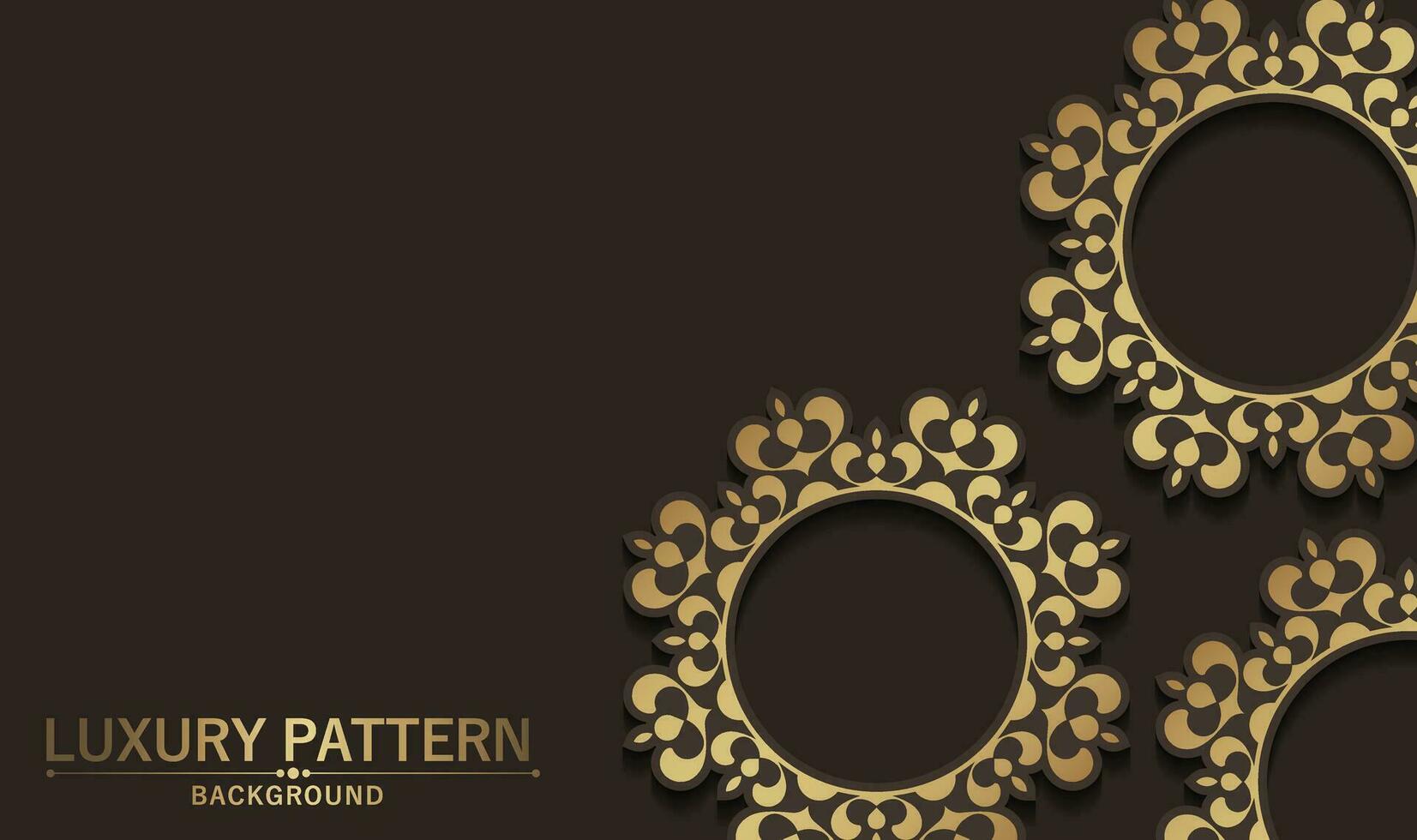 luxury ornament circle border design card vector