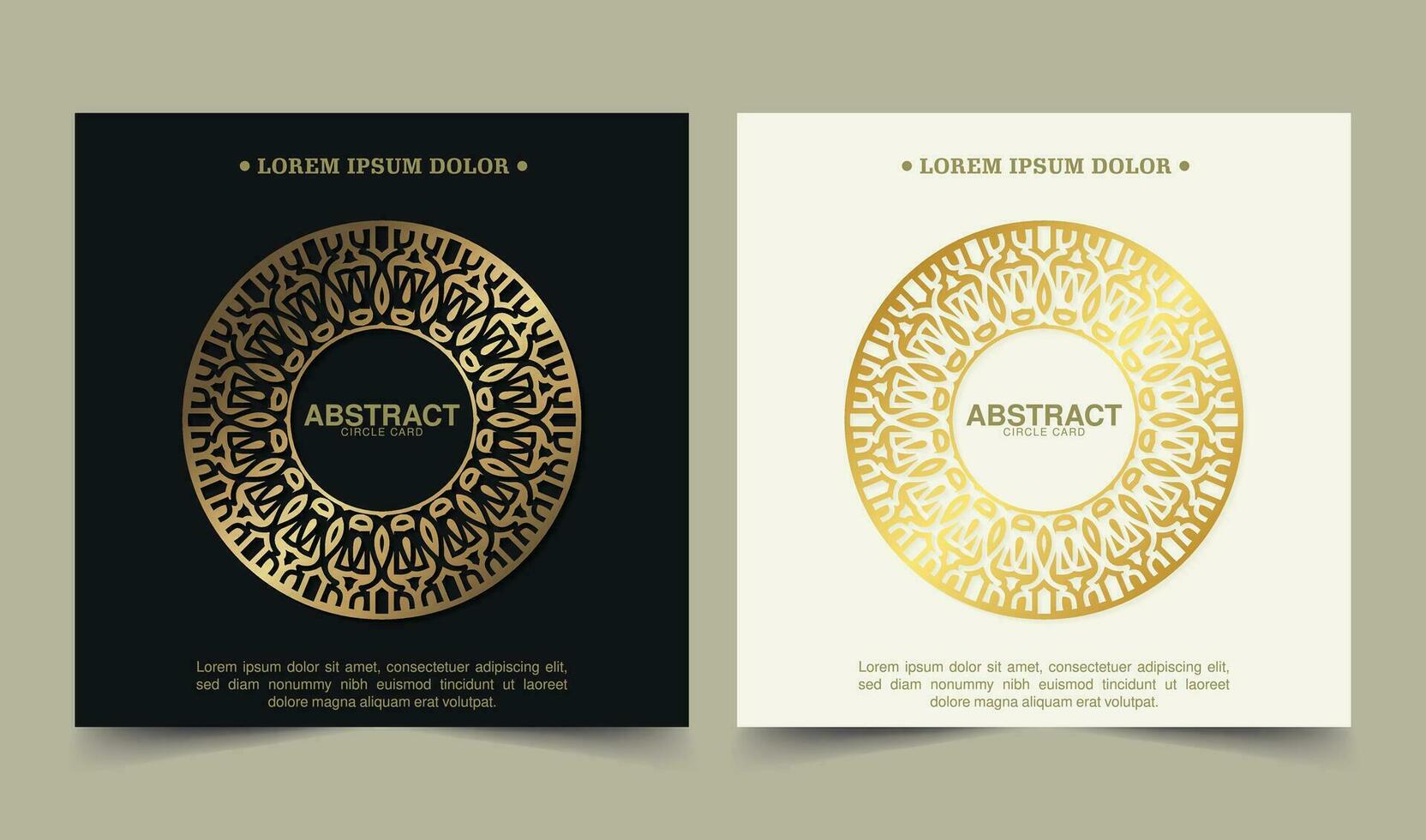 luxury ornament circle border design card vector