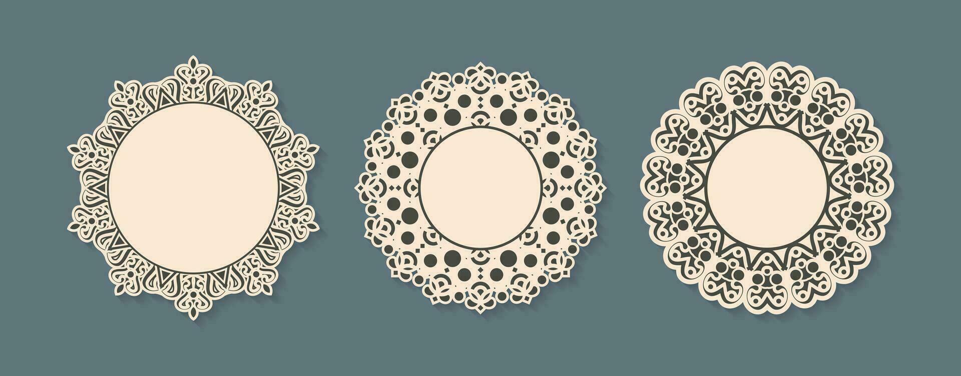 Vector isolated vintage label design with circle frame