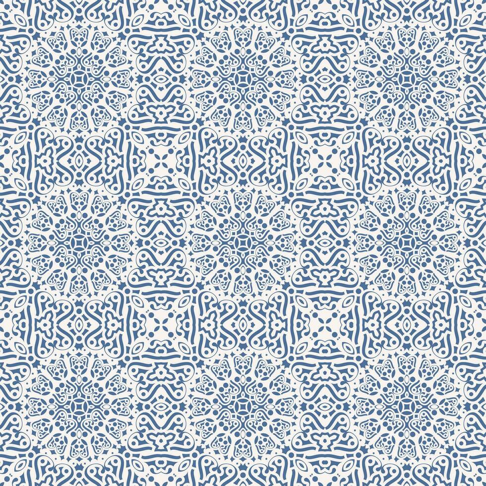 Flat mandala seamless pattern template vector