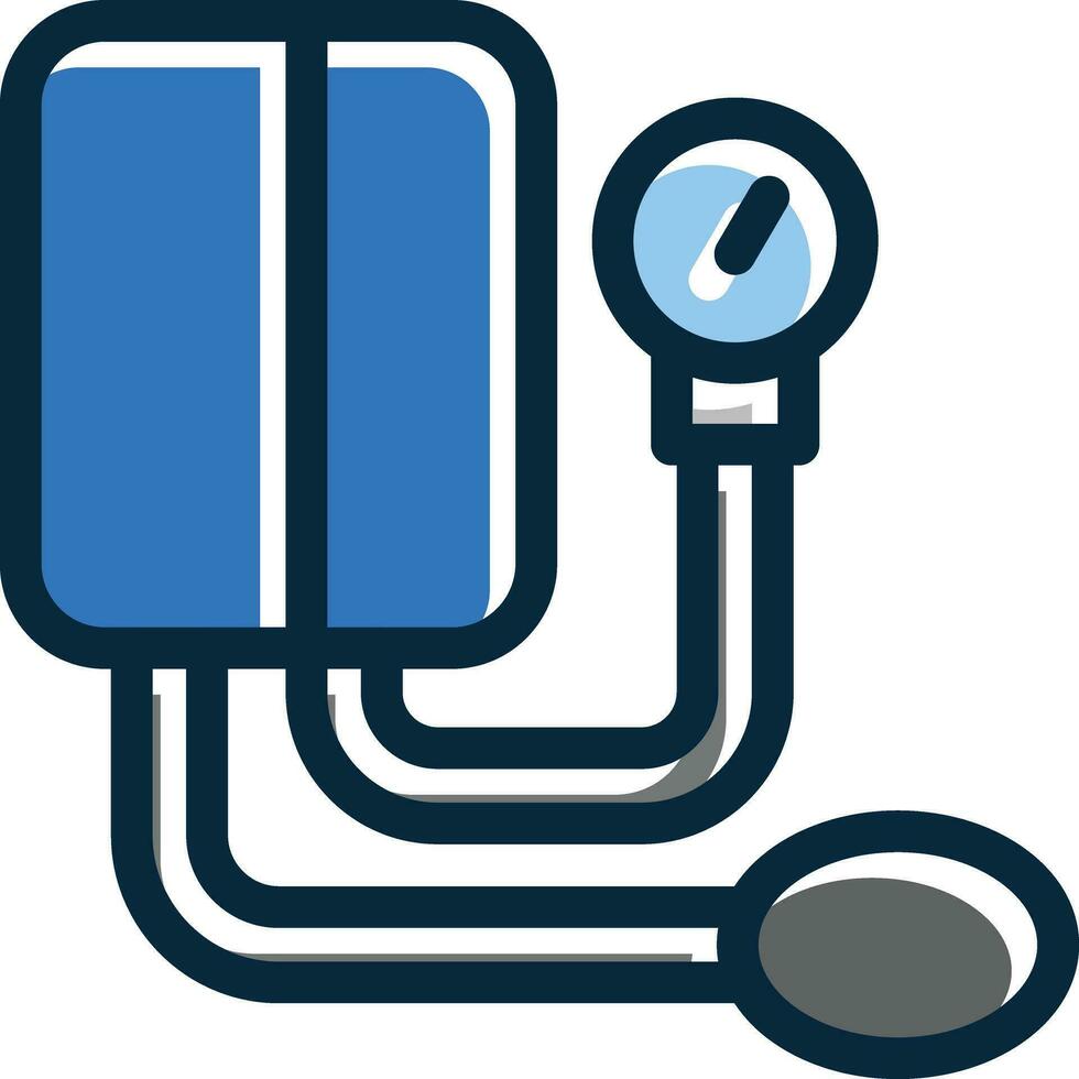 Sphygmomanometer Vector Thick Line Filled Dark Colors 34794973 Vector