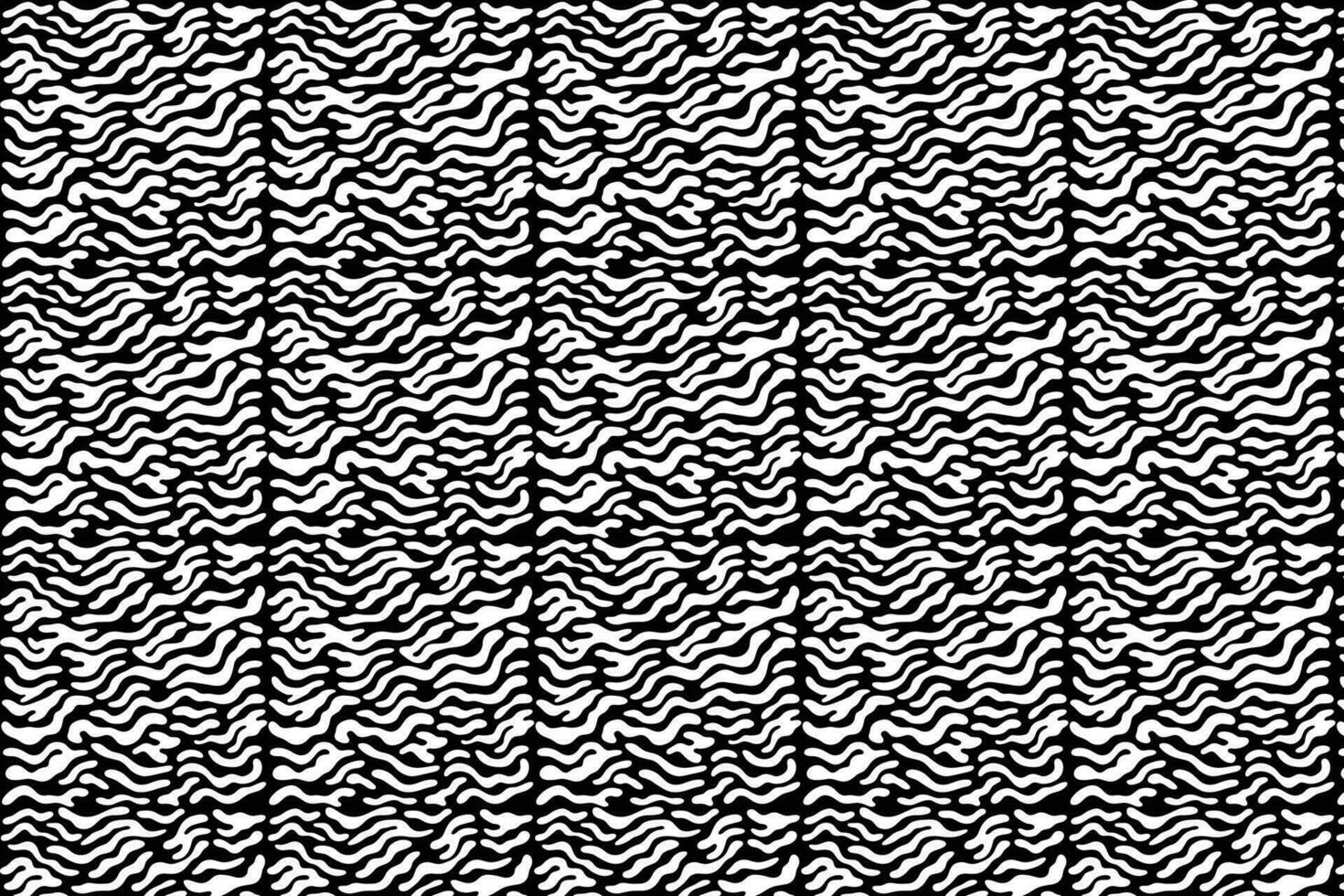 Abstract Diagonal Wavy Lines Pattern in Black and White vector