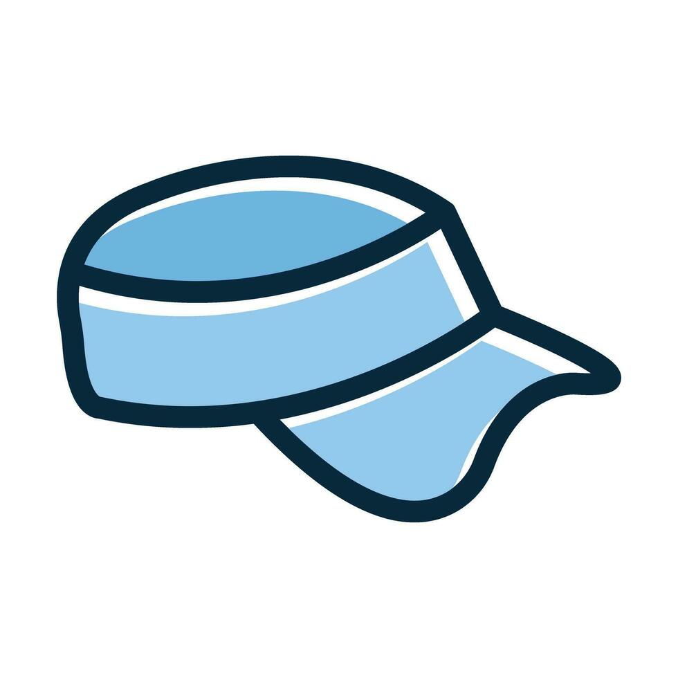 Golf Vector Thick Line Filled Dark Colors
