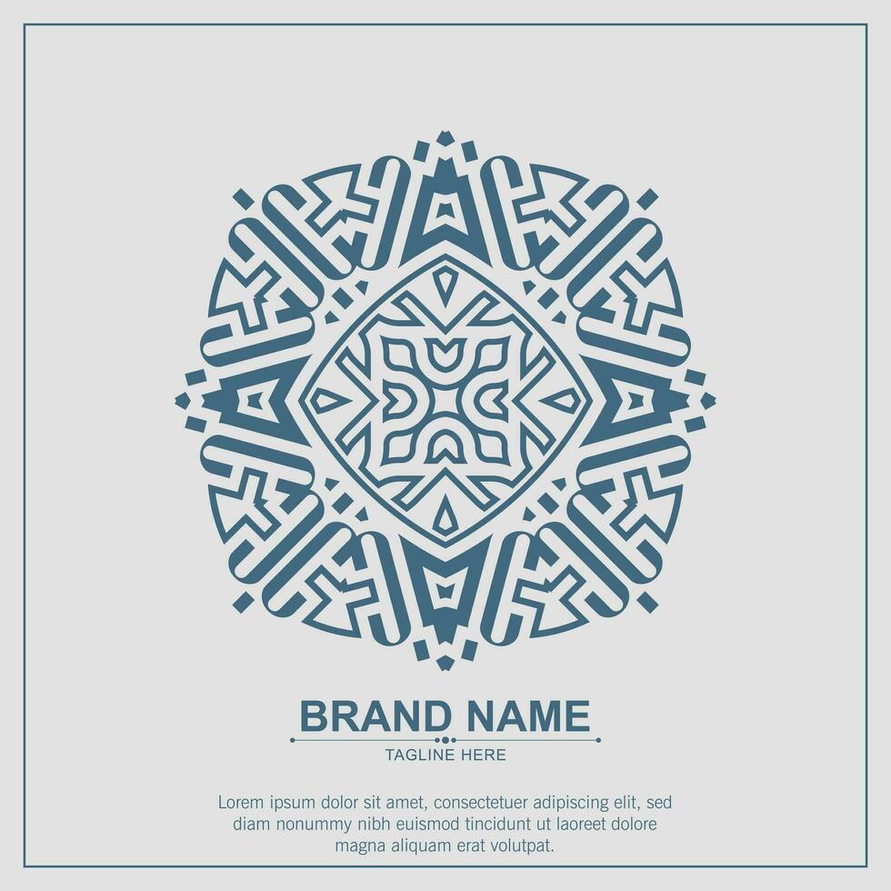 ornament art logo design template vector