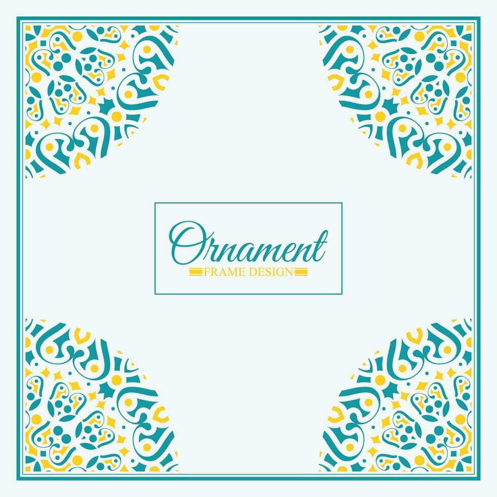 colorful art frame design template vector
