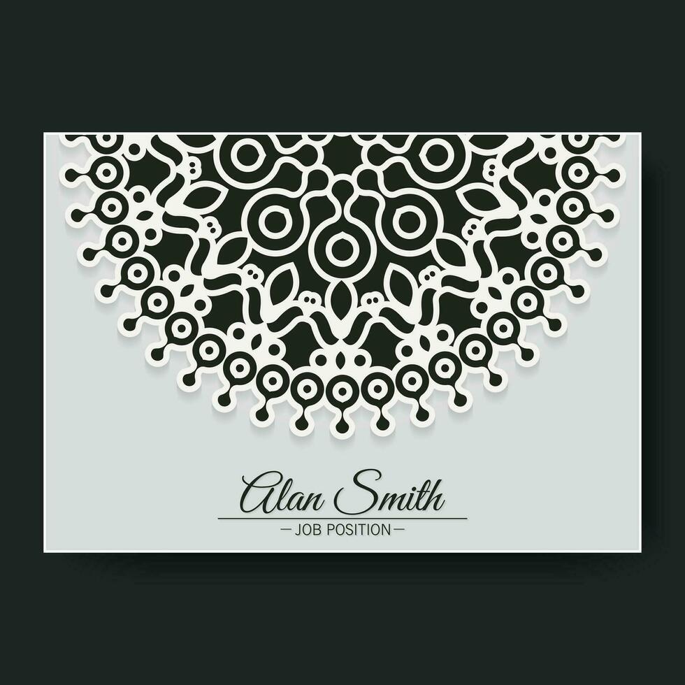 mandala style business card design vector