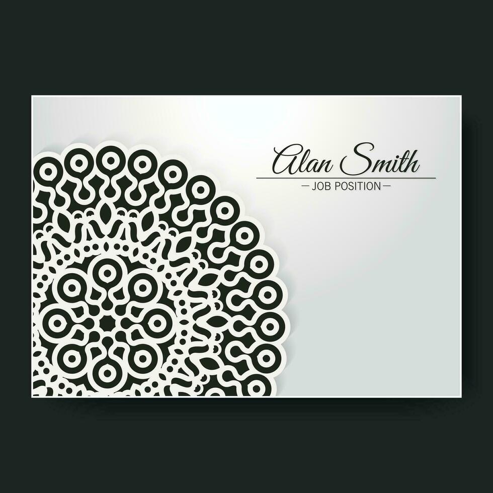 mandala style business card design vector