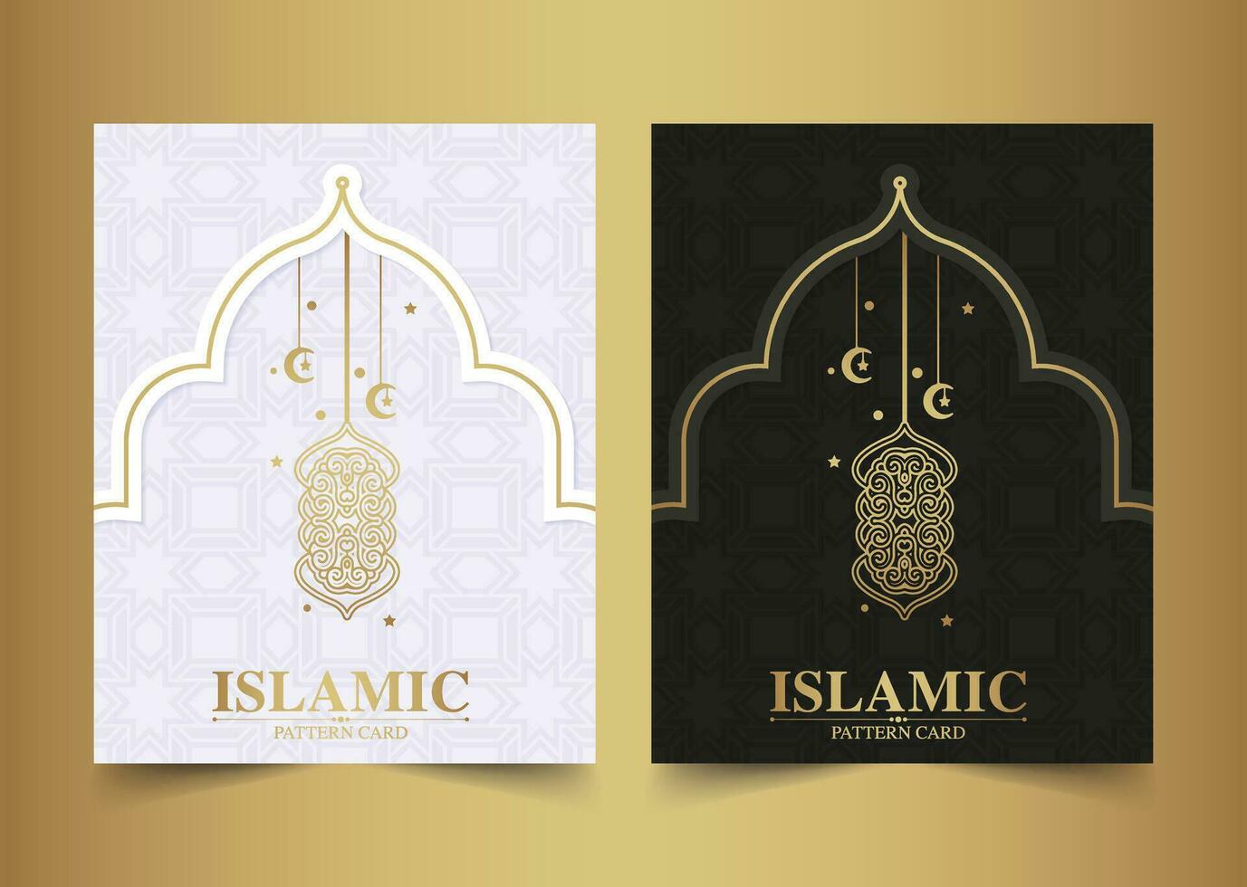 luxury islamic ramadan kareem greeting card vector