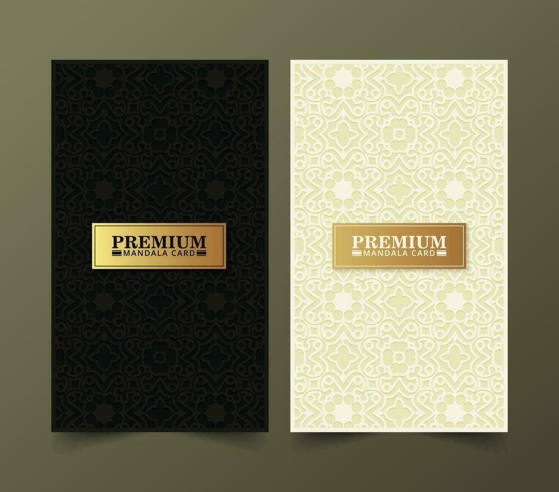 elegant gold pattern card design vector