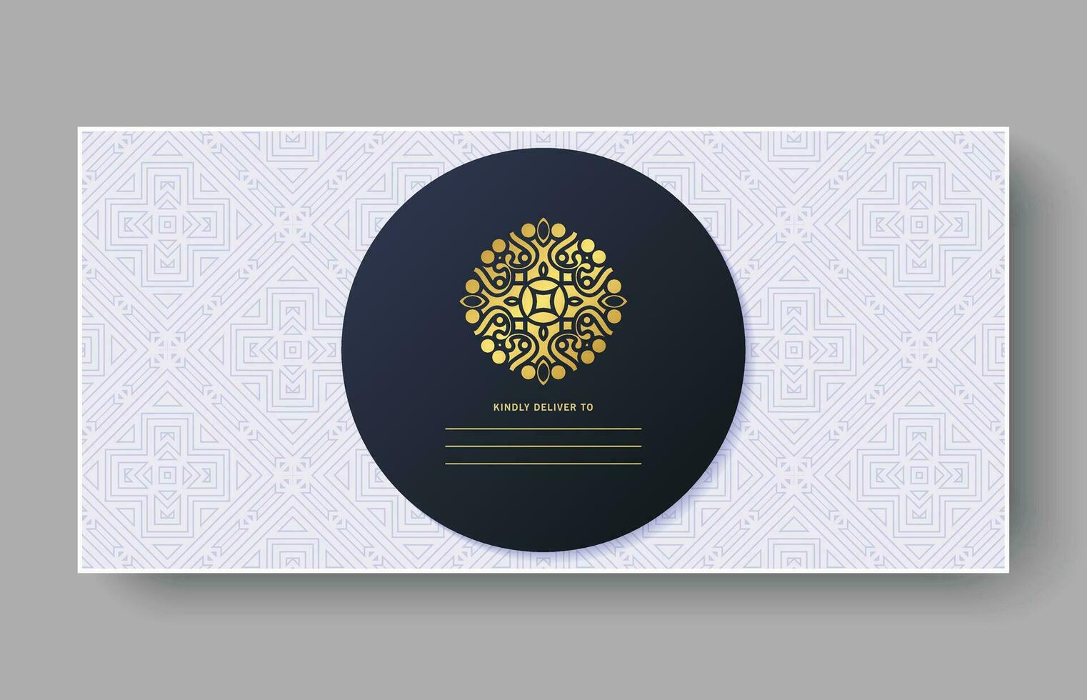 plantilla de tarjeta de invitación de emblema de oro de lujo vector