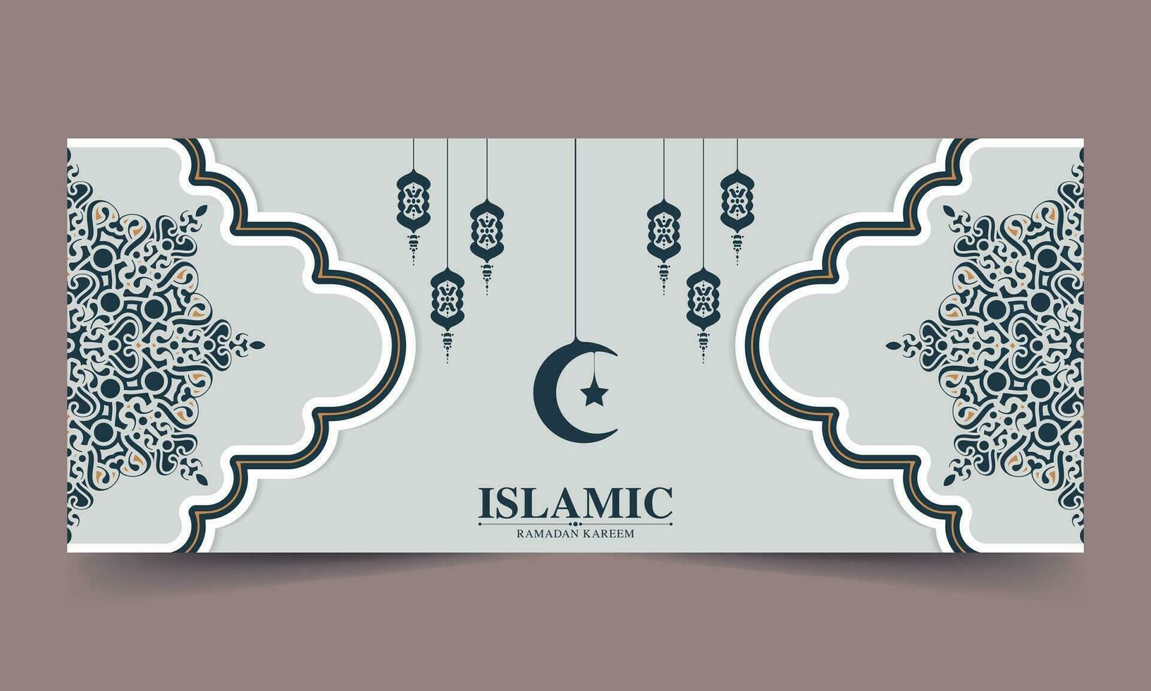 islámico Ramadán kareem tarjeta diseño vector
