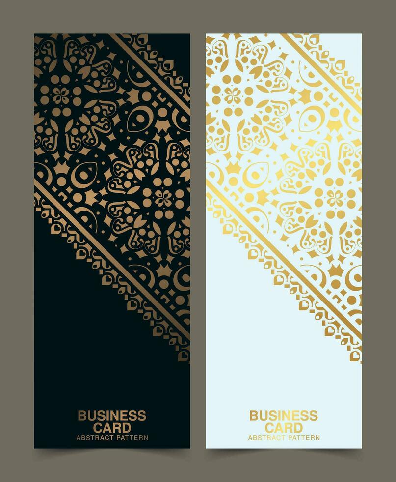 elegant gold pattern card design vector